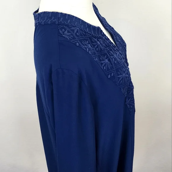 NWT Johnny Was Calme Hi-Lo Weekend Tunic Dress Small Indigo Blue - Picture 5 of 10